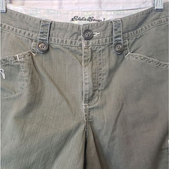 EDDIE BAUER Hiking Cargo Shorts Pine Green Women's 8 - Picture 2 of 7